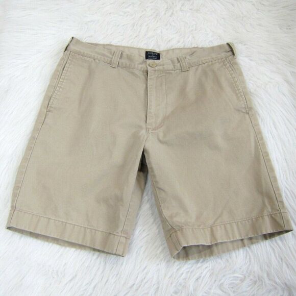 J. Crew Other - J. Crew Gramercy Men's Chino Flat Front Light Beige Shorts Size 32W 9" Inseam